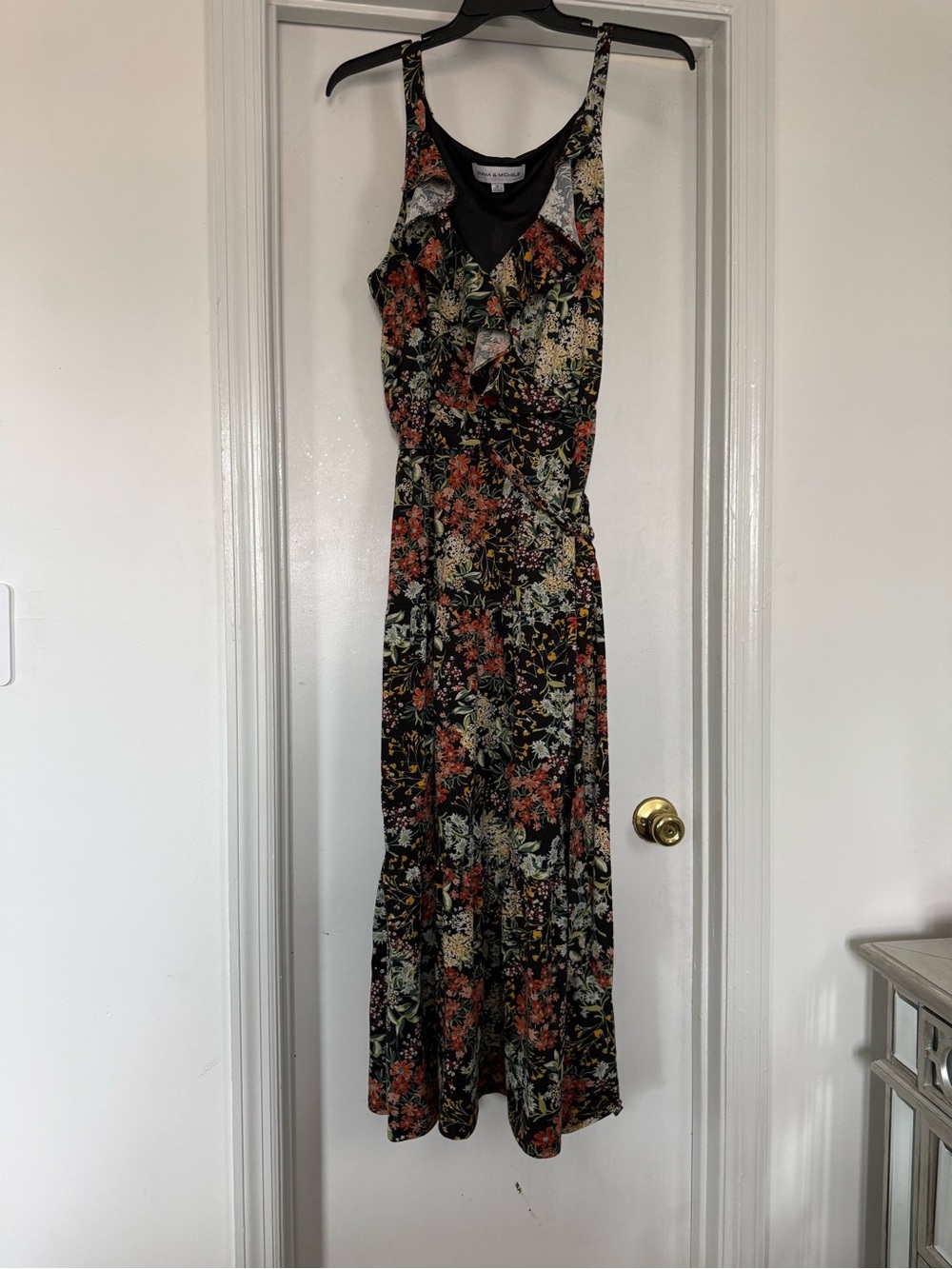 Emma & Michele Black Floral Maxi Dress